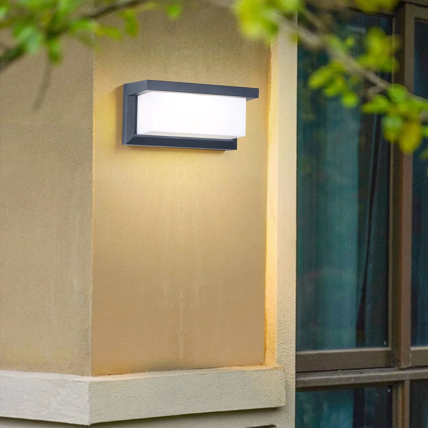 Brilagi - Ρυθμιζόμενο LED εξωτερικό επιτοίχιο φωτιστικό BRICKY 1xE27/6W/230V 2700-6500K IP54 ανθρακί
