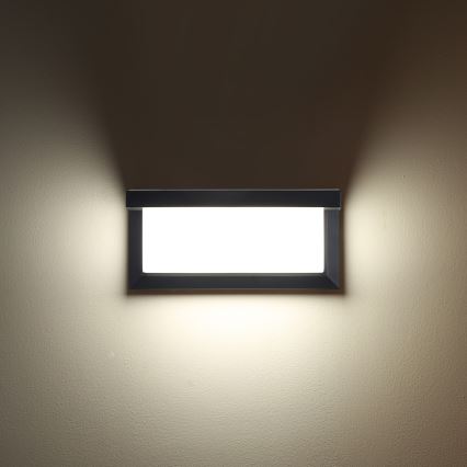 Brilagi - Ρυθμιζόμενο LED εξωτερικό επιτοίχιο φωτιστικό BRICKY 1xE27/6W/230V 2700-6500K IP54 ανθρακί