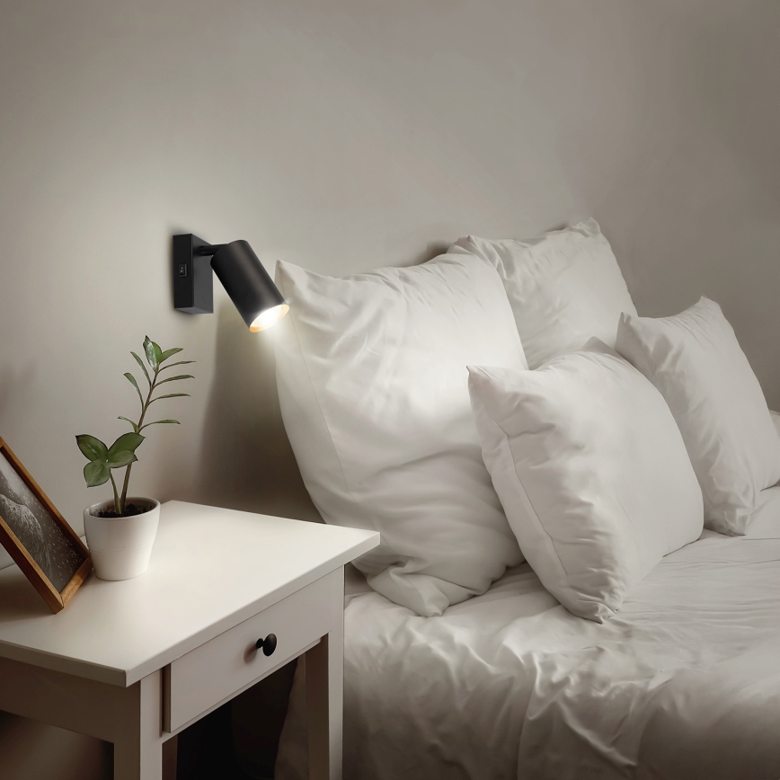 Brilagi - LED RGBW ρυθμιζόμενο επίτοιχο σποτ SELE 1xGU10/6W/230V 3000K μαύρο/χρυσό