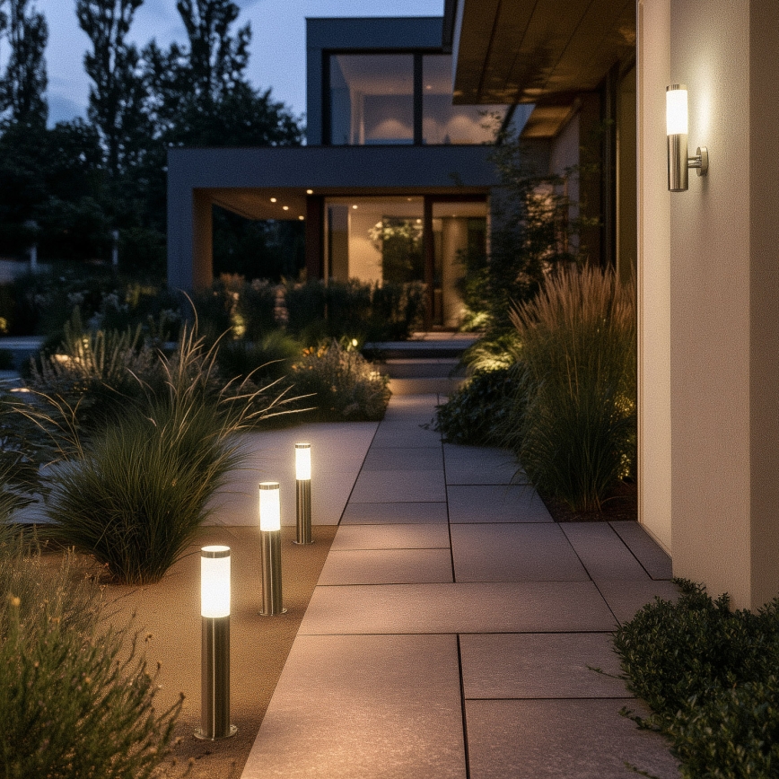 BRILAGI - Ρυθμιζόμενο LED εξωτερικό φωτιστικό ELIA 1xE27/6W/230V 2700-6500K IP44 Wi-Fi 100 cm ματ χρώμιο