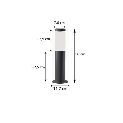 BRILAGI - Ρυθμιζόμενο εξωτερικό φωτιστικό LED ELIA 1xE27/6W/230V 2700-6500K IP44 Wi-Fi 50 cm ανθρακί