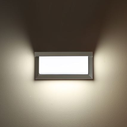 Brilagi - LED ρυθμιζόμενο εξωτερικό επιτοίχιο φωτιστικό BRICKY 1xE27/6W/230V 2700-6500K IP54 γκρι