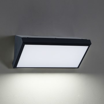 Brilagi - LED ρυθμιζόμενο εξωτερικό επιτοίχιο φωτιστικό TRIANGLE 1xE27/6W/230V 2700-6500K IP65 μαύρο