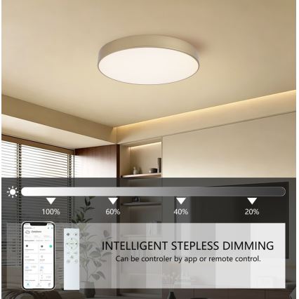 Brilagi - Ρυθμιζόμενο LED φωτιστικό οροφής POOL SMART LED/60W/230V 3000–6000K Ø 50 cm Wi‑Fi Tuya, χρυσό + τηλεχειριστήριο