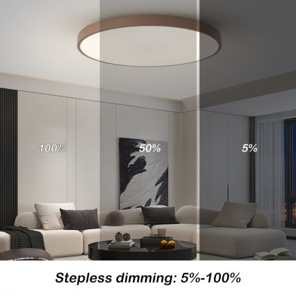 Brilagi - Ρυθμιζόμενο LED φωτιστικό POOL SMART LED/100W/230V Ø 80 cm 3000-6000K Wi-Fi Tuya + τηλεχειριστήριο καφέ