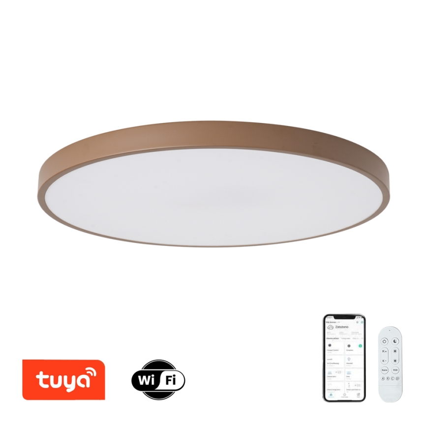 Brilagi - Ρυθμιζόμενο LED φωτιστικό POOL SMART LED/100W/230V Ø 80 cm 3000-6000K Wi-Fi Tuya + τηλεχειριστήριο καφέ