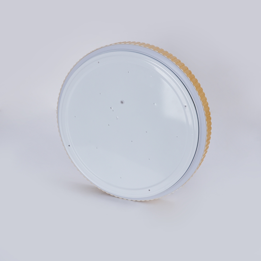Brilagi - Ρυθμιζόμενο φωτιστικό οροφής LED CORVO LED/72W/230V 3000-6000K σε ξύλινη όψη διάμ. 50 cm + τηλεχειριστήριο
