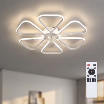 Brilagi - LED ρυθμιζόμενος ανεμιστήρας οροφής LED/38W/230V 3000-6500K διάμ. 76 cm λευκό + τηλεχειριστήριο