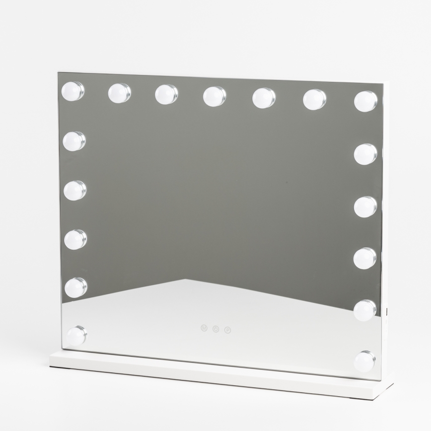BRILAGI - Ρυθμιζόμενος LED καθρέφτης μακιγιάζ HOLLYWOOD LED/15W/230V CCT + 2x USB 60x50 cm λευκός