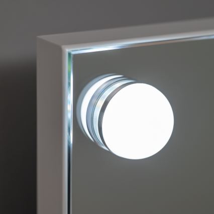 BRILAGI - Ρυθμιζόμενος LED καθρέφτης μακιγιάζ HOLLYWOOD LED/15W/230V CCT + 2x USB 60x50 cm λευκός