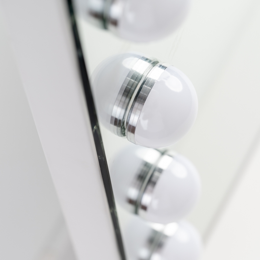 BRILAGI - Ρυθμιζόμενος LED καθρέφτης μακιγιάζ HOLLYWOOD LED/15W/230V CCT + 2x USB 60x50 cm λευκός