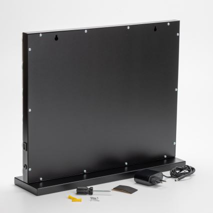 BRILAGI - LED Ρυθμιζόμενος καθρέφτης για μακιγιάζ HOLLYWOOD LED/15W/230V CCT + USB μαύρος