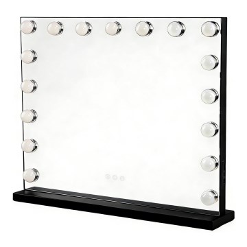 Brilagi - LED ρυθμιζόμενος καθρέφτης μακιγιάζ HOLLYWOOD LED/15W/230V 3000/4000/6500K 60x50 cm μαύρος