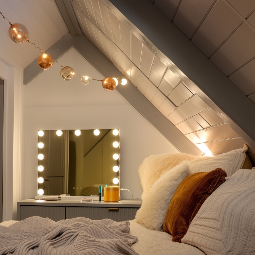 BRILAGI - LED ρυθμιζόμενος καθρέφτης μακιγιάζ HOLLYWOOD LED/15W/230V CCT + USB λευκός