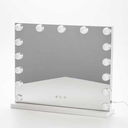 BRILAGI - LED ρυθμιζόμενος καθρέφτης μακιγιάζ HOLLYWOOD LED/15W/230V CCT + USB λευκός