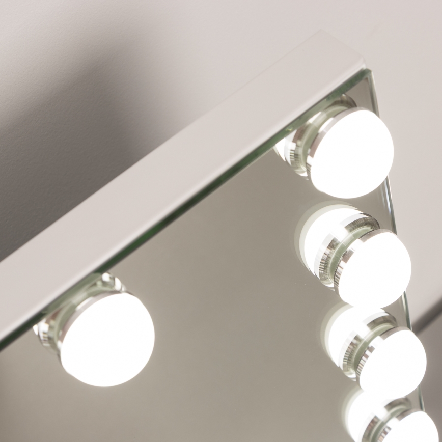 BRILAGI - LED ρυθμιζόμενος καθρέφτης μακιγιάζ HOLLYWOOD LED/15W/230V CCT + USB λευκός