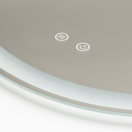 Brilagi - LED θερμαινόμενος καθρέφτης μπάνιου AVA PRO LED/18,5W/230V διάμ. 60 cm IP44 CRI 90 ρυθμιζόμενος + CCT