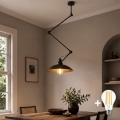 Brilagi - LED Ρυθμιζόμενος πολυέλαιος σε ράβδο IRONBEAM 1xE27/60W/230V μαύρο