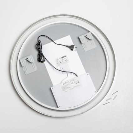 Brilagi - LED θερμαινόμενος καθρέφτης μπάνιου με ρύθμιση φωτεινότητας και ενσωματωμένο φωτισμό ALU PRO LED/18W/230V Ø 60 cm 3000/4000/6500K IP44 γυαλιστερό χρώμιο CRI 90