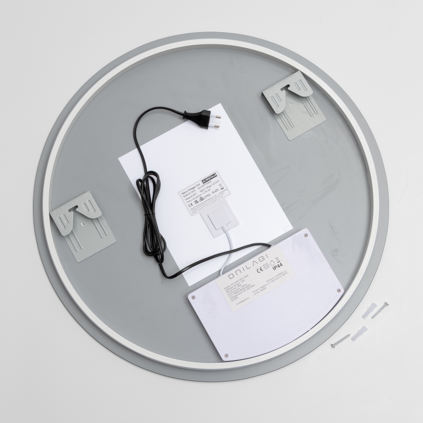 Brilagi - LED θερμαινόμενος καθρέφτης μπάνιου DEMI PRO LED/20W/230V Ø 60 cm IP44 CRI 90, ρυθμιζόμενος + CCT