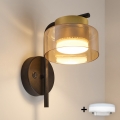 Brilagi - LED RGB+CCT Ρυθμιζόμενη επιτοίχια λάμπα AURA LUX 1xGX53/14W/230V 2700-6500K Wi-Fi Tuya μαύρη/χρυσή