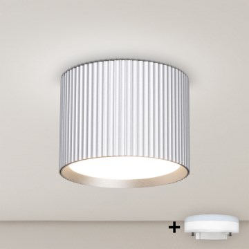 Brilagi - LED RGB+CCT ρυθμιζόμενο φωτιστικό σποτ STRIPY 1xGX53/14W/230V 2700-6500K Wi-Fi Tuya ασημί