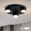 Brilagi - LED RGB+CCT ρυθμιζόμενο φωτιστικό οροφής MONO 3xGX53/14W/230V 2700-6500K Wi-Fi Tuya διάμ. 30 εκ. μαύρο