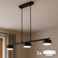 BRILAGI - LED RGB+CCT Ρυθμιζόμενο κρεμαστό φωτιστικό με καλώδιο ανάρτησης MONO 3xGX53/14W/230V 2700-6500K Wi-Fi Tuya μαύρο