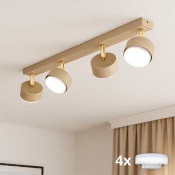 Brilagi - LED RGB+CCT Ρυθμιζόμενο σημειακό φωτιστικό MONO 4xGX53/14W/230V 2700-6500K Wi-Fi Tuya μπεζ