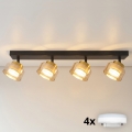 Brilagi - LED RGB+CCT ρυθμιζόμενο σποτ AURA LUX 4xGX53/14W/230V 2700-6500K Wi-Fi Tuya μαύρο/χρυσό