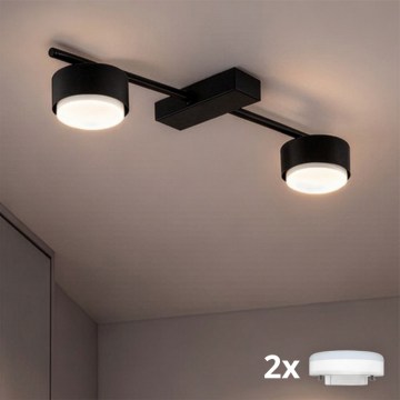 Brilagi - LED RGB+CCT Ρυθμιζόμενο σποτ MONO 2xGX53/14W/230V 2700-6500K Wi-Fi Tuya μαύρο