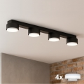 Brilagi - LED RGB+CCT ρυθμιζόμενο σποτ MONO 4xGX53/14W/230V 2700-6500K Wi-Fi Tuya μαύρο