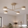 Brilagi - LED RGB+CCT Ρυθμιζόμενο επιφανειακό φωτιστικό οροφής MONO 4xGX53/14W/230V 2700-6500K Wi-Fi Tuya μαύρο
