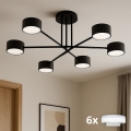 Brilagi - LED RGB+CCT Ρυθμιζόμενος επιφανειακός πολυέλαιος MONO 6xGX53/14W/230V 2700-6500K Wi-Fi Tuya μαύρο