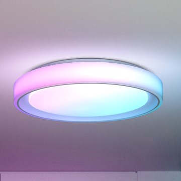 Brilagi - LED RGB dimmable φωτιστικό οροφής FLOCO LED/30W/230V 3000-6500K Wi-Fi Tuya + LED/6W + τηλεχειριστήριο