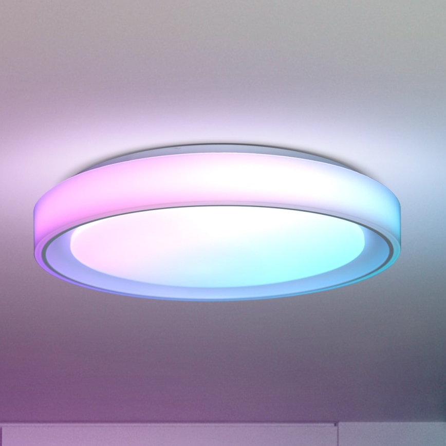 Brilagi - LED RGB dimmable φωτιστικό οροφής FLOCO LED/30W/230V 3000-6500K Wi-Fi Tuya + LED/6W + τηλεχειριστήριο