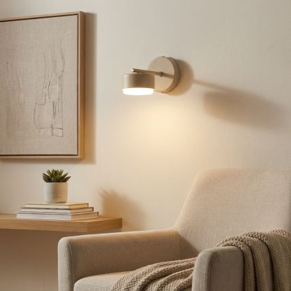 Brilagi - LED RGB+CCT Ρυθμιζόμενο επιτοίχιο φωτιστικό MONO 1xGX53/14W/230V 2700-6500K Wi-Fi Tuya μπεζ