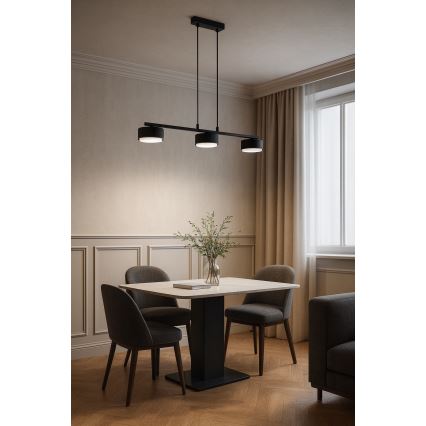 Brilagi - LED RGB+CCT Ρυθμιζόμενο κρεμαστό φωτιστικό με καλώδιο ανάρτησης MONO 3xGX53/14W/230V 2700-6500K Wi-Fi Tuya μαύρο