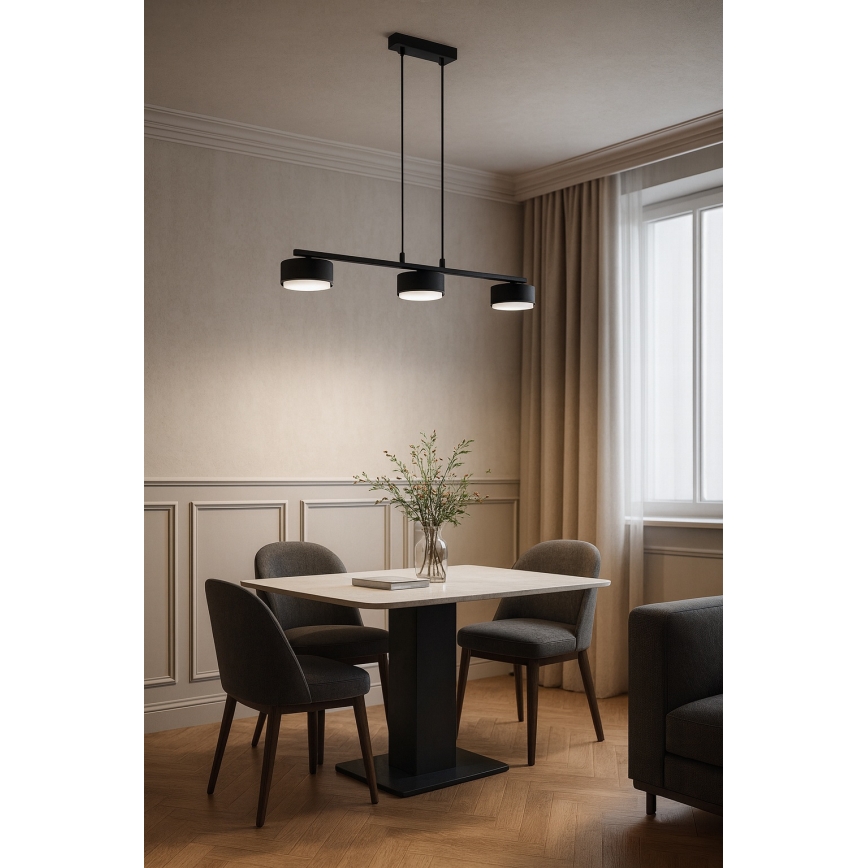 Brilagi - LED RGB+CCT Ρυθμιζόμενο κρεμαστό φωτιστικό με καλώδιο ανάρτησης MONO 3xGX53/14W/230V 2700-6500K Wi-Fi Tuya μαύρο