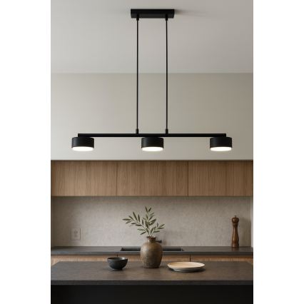 Brilagi - LED RGB+CCT Ρυθμιζόμενο κρεμαστό φωτιστικό με καλώδιο ανάρτησης MONO 3xGX53/14W/230V 2700-6500K Wi-Fi Tuya μαύρο
