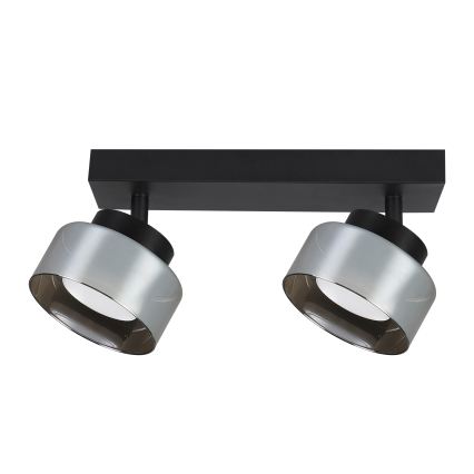 Brilagi - LED RGB+CCT Ρυθμιζόμενο σποτ AURA LUX 2xGX53/14W/230V 2700-6500K Wi‑Fi Tuya μαύρο/καπνιστό
