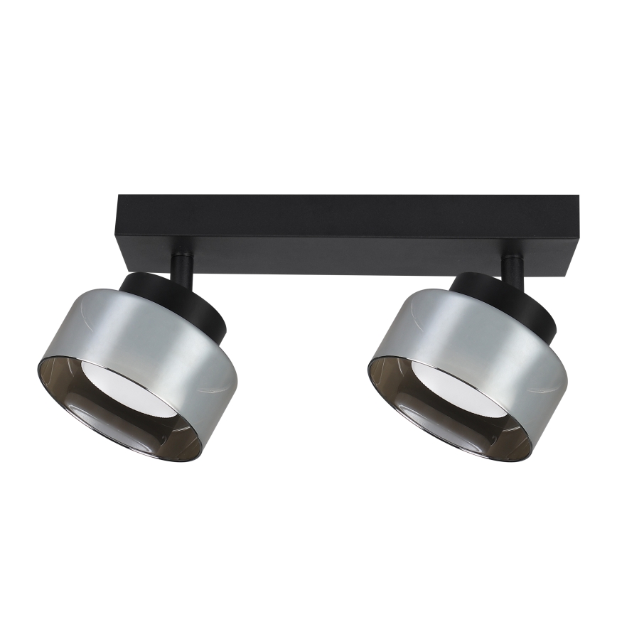 Brilagi - LED RGB+CCT Ρυθμιζόμενο σποτ AURA LUX 2xGX53/14W/230V 2700-6500K Wi‑Fi Tuya μαύρο/καπνιστό
