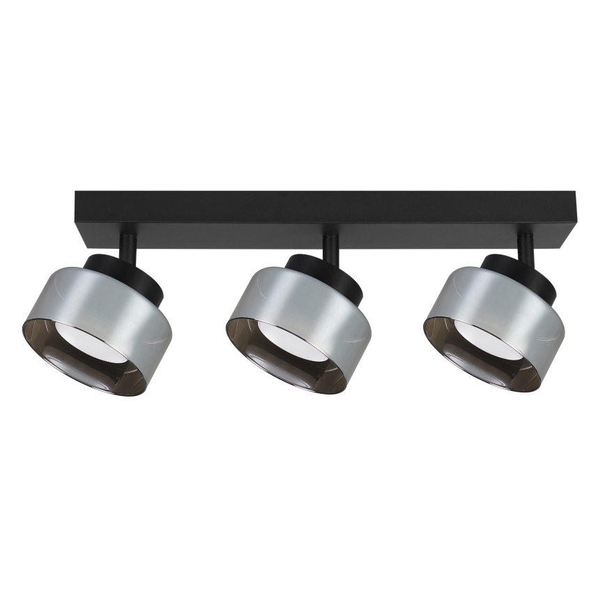 Brilagi - LED RGB+CCT Ρυθμιζόμενο σποτ AURA LUX 3xGX53/14W/230V 2700-6500K Wi-Fi Tuya μαύρο/καπνιστό