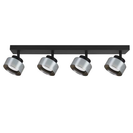 Brilagi - LED RGB+CCT Ρυθμιζόμενο σημειακό φωτιστικό AURA LUX 4xGX53/14W/230V 2700-6500K Wi-Fi Tuya μαύρο/καπνιστό