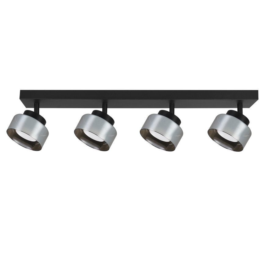 Brilagi - LED RGB+CCT Ρυθμιζόμενο σημειακό φωτιστικό AURA LUX 4xGX53/14W/230V 2700-6500K Wi-Fi Tuya μαύρο/καπνιστό