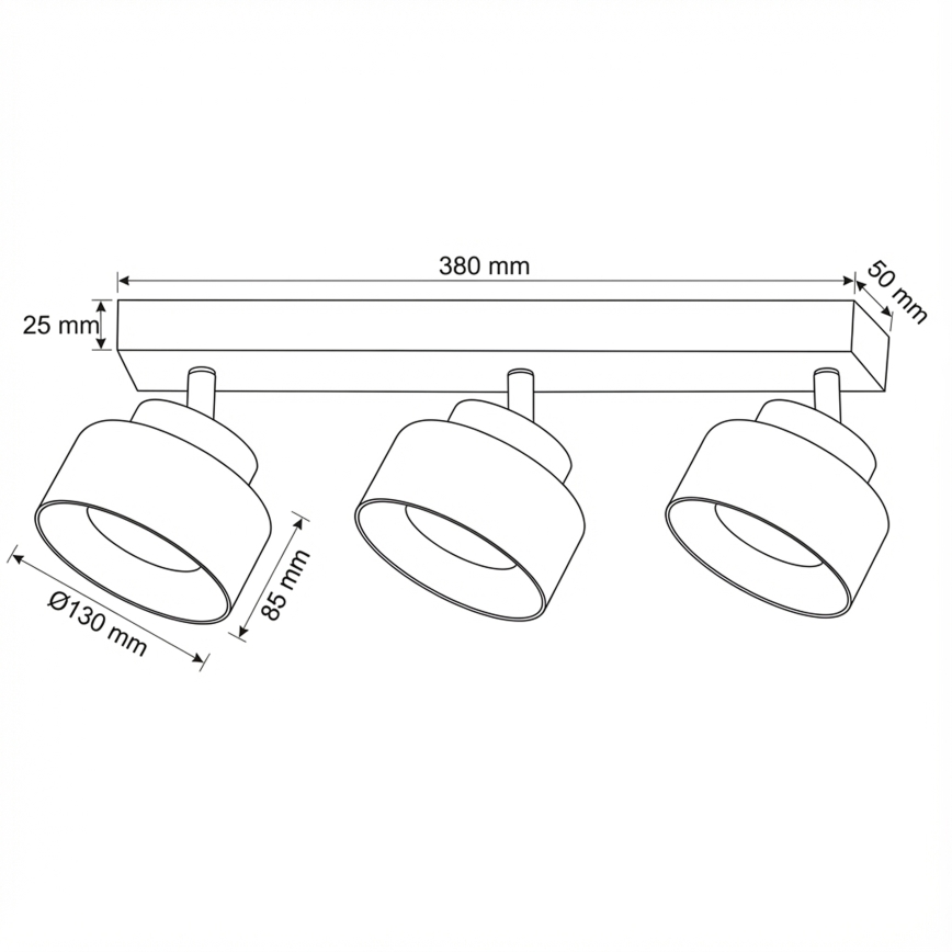 Brilagi - LED RGB+CCT Ρυθμιζόμενο σημειακό φωτιστικό AURA LUX 3xGX53/14W/230V 2700-6500K Wi-Fi Tuya μαύρο/χρυσό