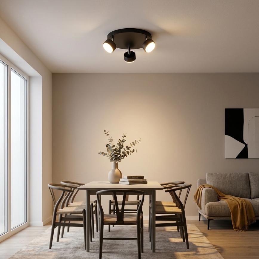 Brilagi - LED RGB+CCT ρυθμιζόμενο σποτ MONO 3xGX53/14W/230V 2700-6500K Wi-Fi Tuya μαύρο