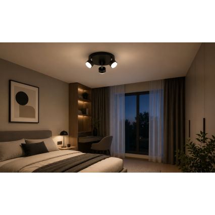 Brilagi - LED RGB+CCT ρυθμιζόμενο σποτ MONO 3xGX53/14W/230V 2700-6500K Wi-Fi Tuya μαύρο