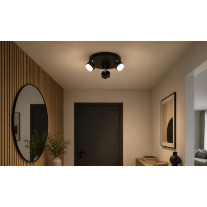 Brilagi - LED RGB+CCT ρυθμιζόμενο σποτ MONO 3xGX53/14W/230V 2700-6500K Wi-Fi Tuya μαύρο