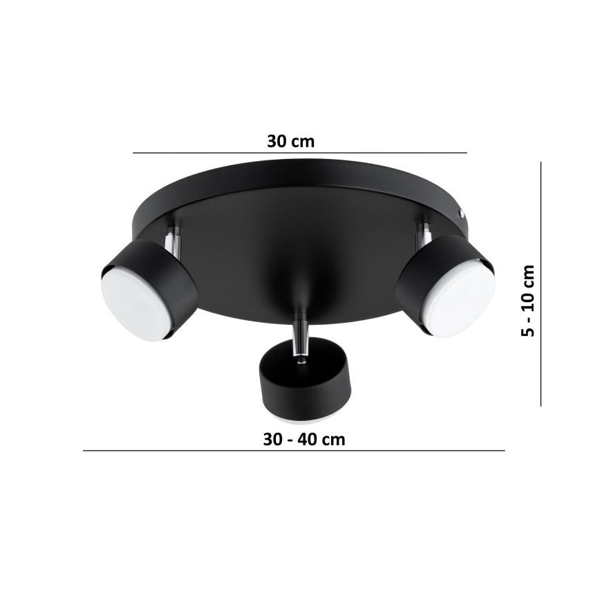 Brilagi - LED RGB+CCT ρυθμιζόμενο σποτ MONO 3xGX53/14W/230V 2700-6500K Wi-Fi Tuya μαύρο